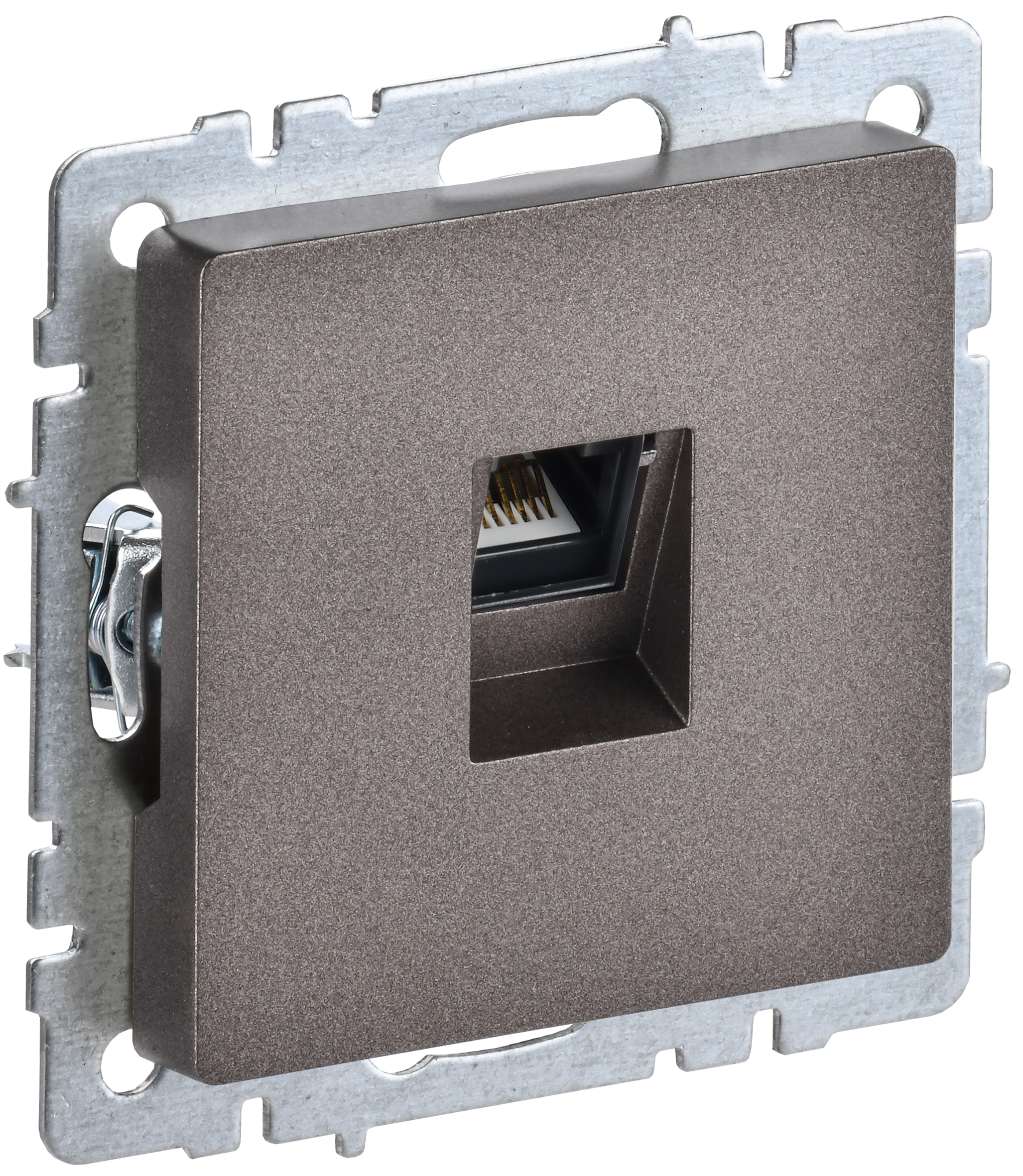 IEK BRITE BASE Темн.бронза Розетка комп. RJ45 кат.6 РК11-БрТБ