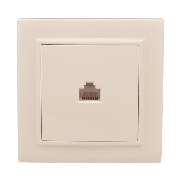 EKF Basic Минск Бежевый Розетка RJ-45, СП