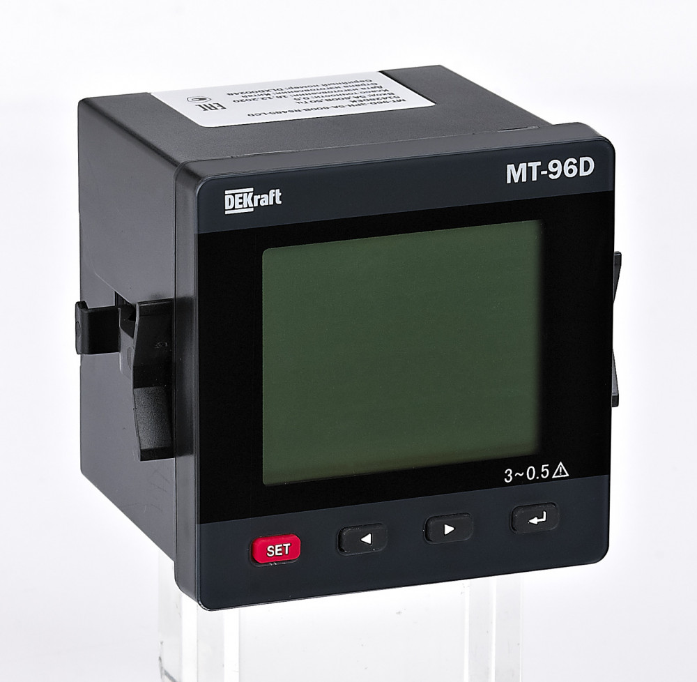 Dekraft Мультиметр цифровой 96х96мм трехфазный, вход 100В 5А, LCD-дисплей МТ-96D