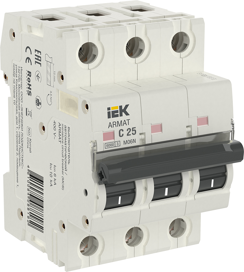IEK ARMAT Автоматический выключатель M06N 3P C 25А