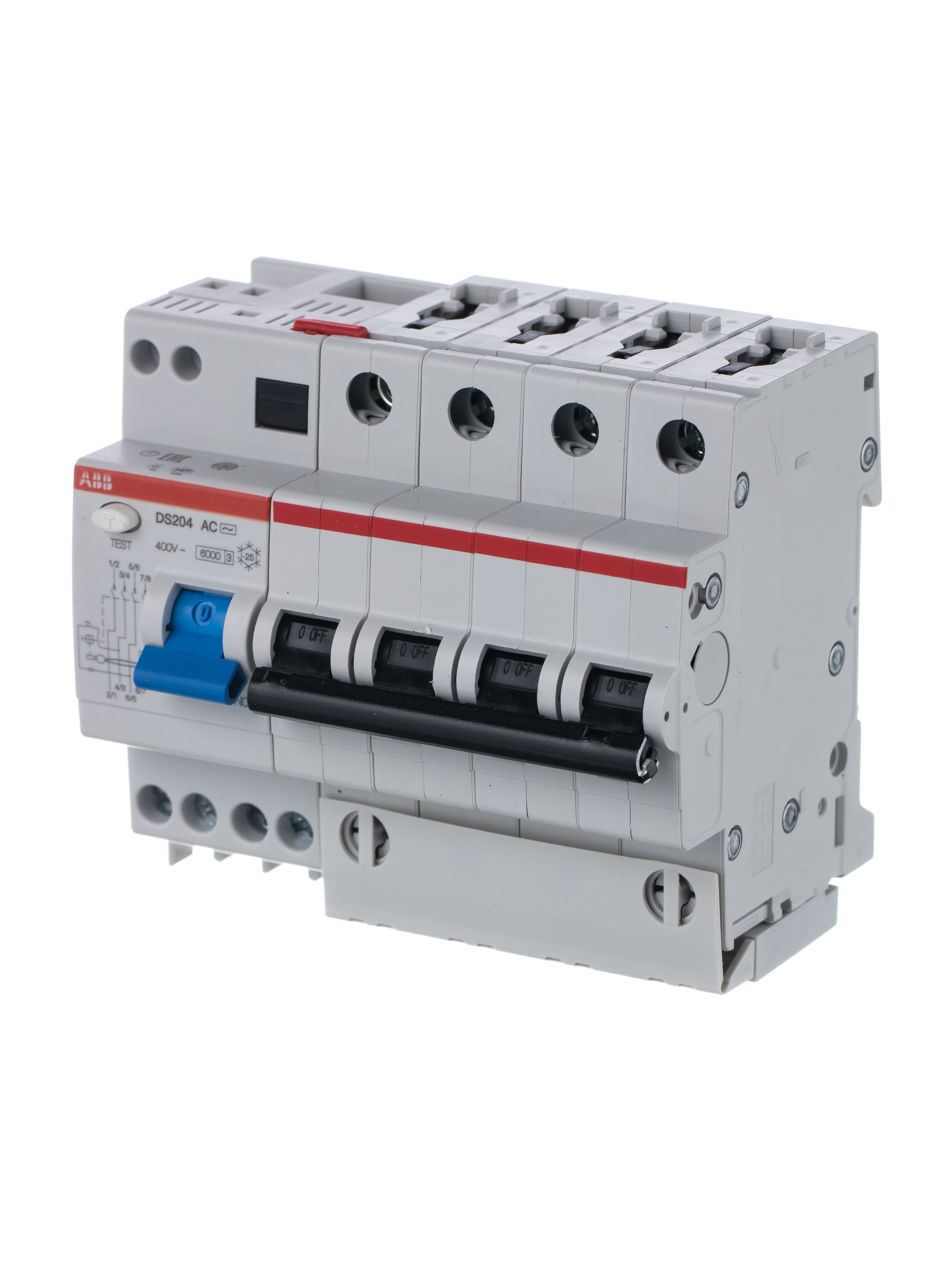 ABB Выключатель автоматический дифференциального тока 6мод. DS204 AC-C20/0,03