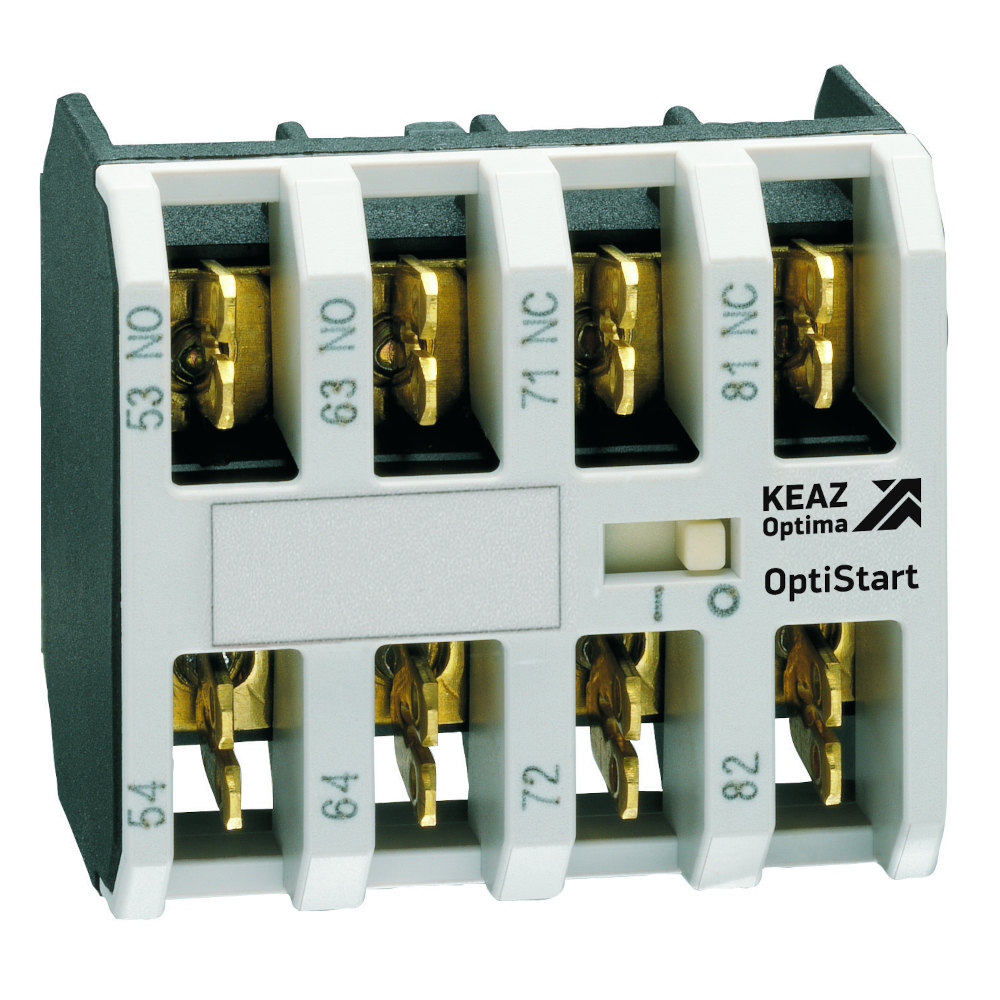 КЭАЗ Блок контактный OptiStart K-MX-F1022 фронтальный 2НО+2НЗ, клеммы фастон, для мини-контакторов M