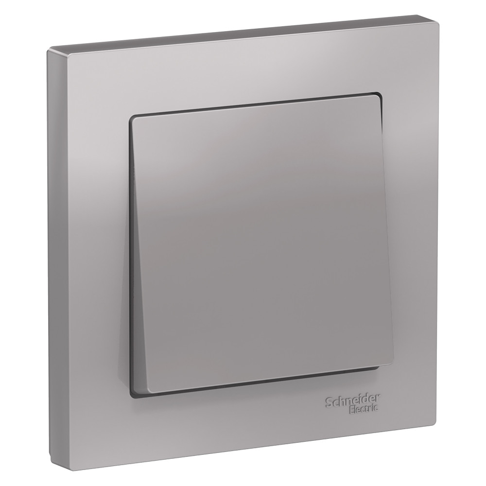 Systeme Electric AtlasDesign Алюминий Выключатель 1-клавишный сх.1, 10АХ, в сборе
