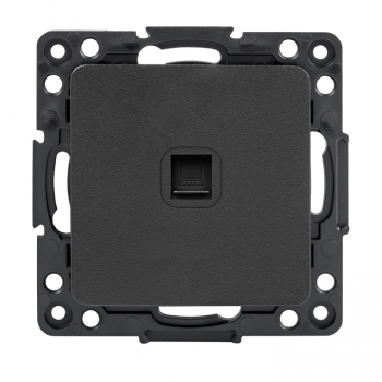 EKF PROxima Стокгольм Черный Розетка RJ-45