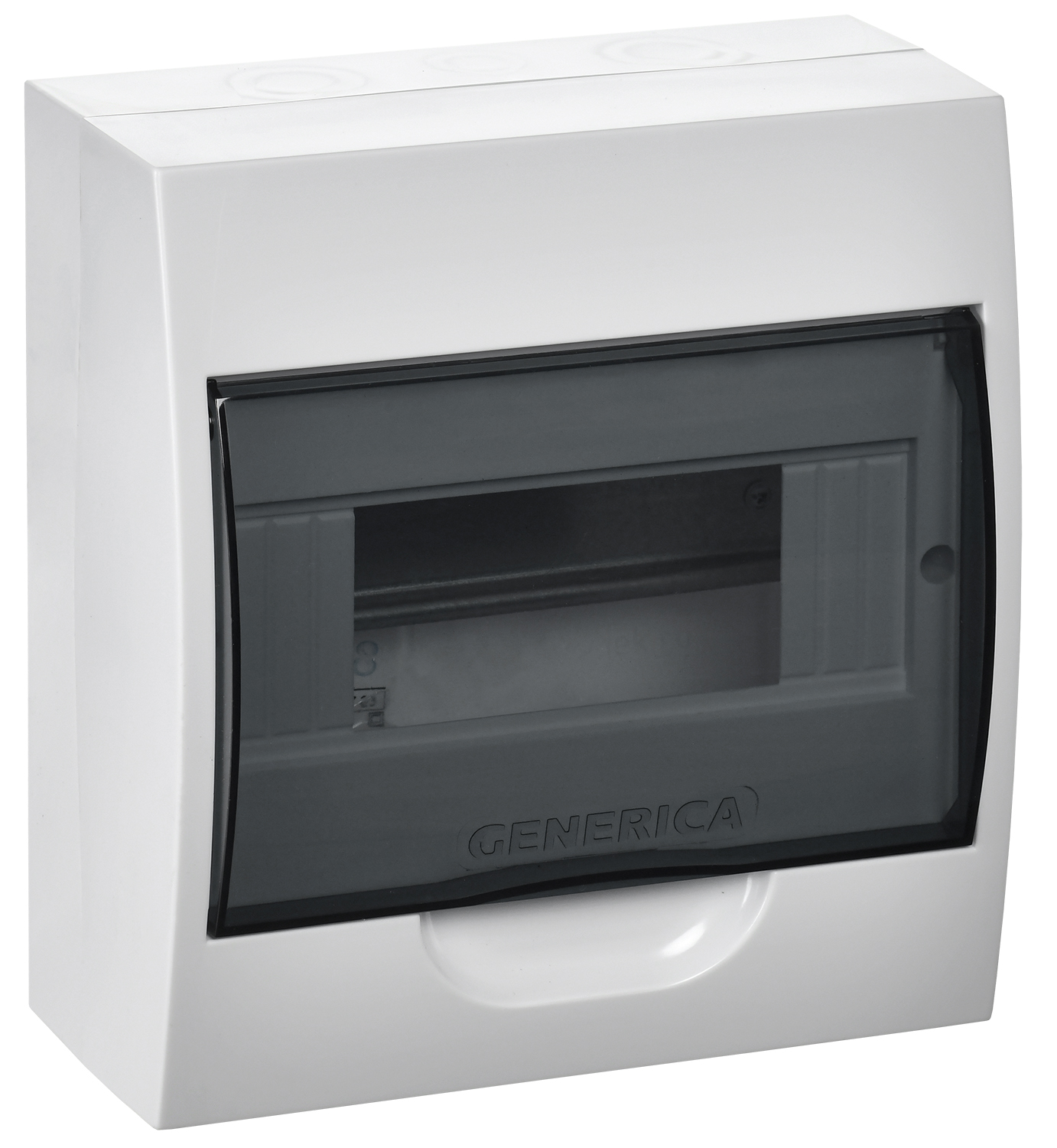 IEK GENERICA Корпус пластиковый ЩРН-П-8 черн. прозр. дверь IP41