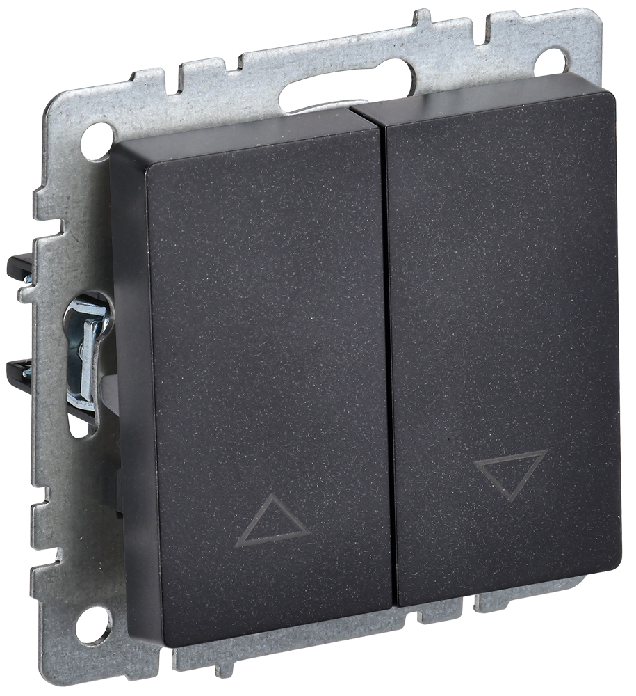 IEK BRITE BASE Черный Выключ. жалюзи 10А ВС10-1-5-БрЧ