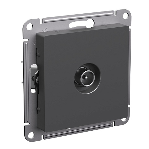 Systeme Electric AtlasDesign Базальт Розетка TV проходная 4DB, механизм