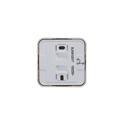Systeme Electric Blanca наруж Беж Выключатель 2-клавишный (cх.5) с подсветкой, изолир. пластина 10А,250B