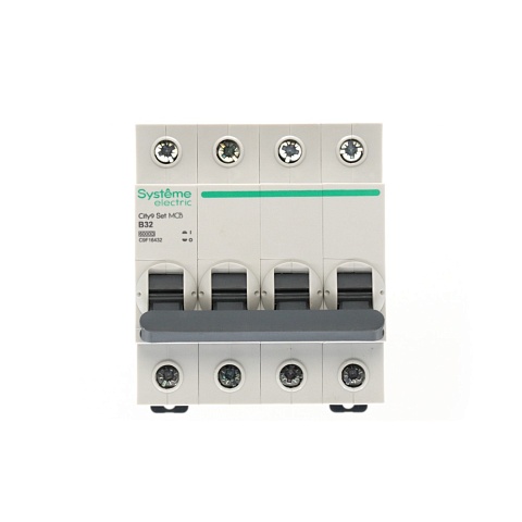 Systeme Electric City9 Set Автоматический выключатель (АВ) B 32А 4P 6kA 400В