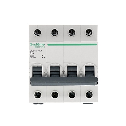 Systeme Electric City9 Set Автоматический выключатель (АВ) B 10А 4P 4.5kA 400В