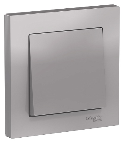 Systeme Electric AtlasDesign Алюминий Выключатель 1-клавишный сх.1, 10АХ, в сборе