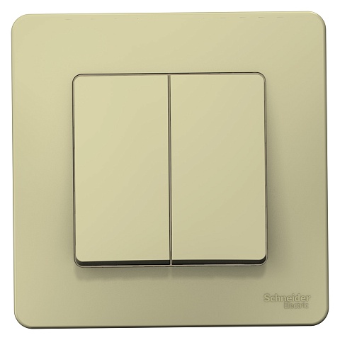 Systeme Electric Blanca внутр Беж Выключатель 2-клавишный (cх.5), 10А, 250B