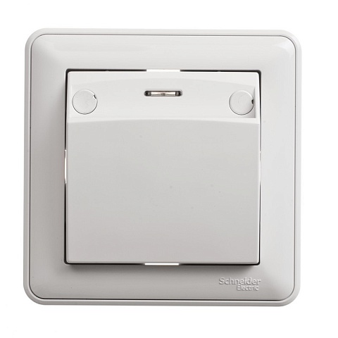 Systeme Electric Wessen 59 Бел Выключатель карточный 16А (в сборе, с рамкой)
