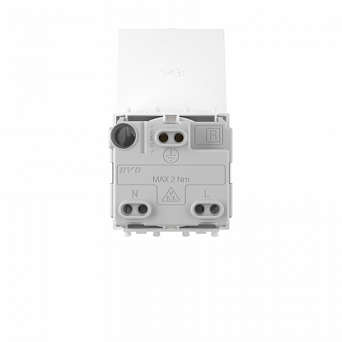 DKC Розетка с крышкой модульная, 2P+E, с з/ш, "Avanti", "Белое облако", 2 модуля