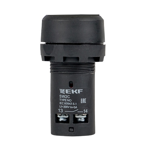 EKF PROxima Кнопка SW2C-11 с фиксацией черная NO+NC