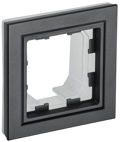 IEK BRITE BASE Черный Рамка 1-м IP44 РУ-1-БрЧ-44