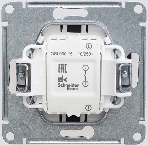 Systeme Electric Glossa Шоколад Кнопка нажимная сх.1, 10AX