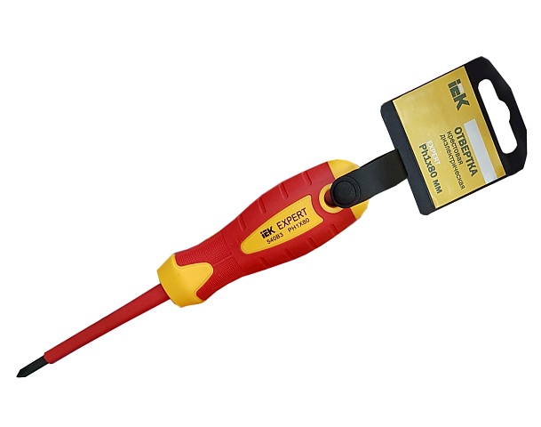 IEK Отвертка крестовая Expert Ph1х80мм 1000В
