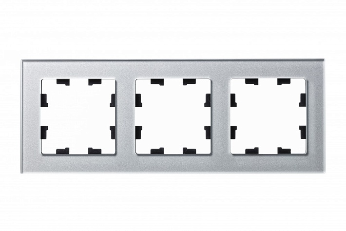 Systeme Electric AtlasDesign Nature Стекло алюминий Рамка 3-ая