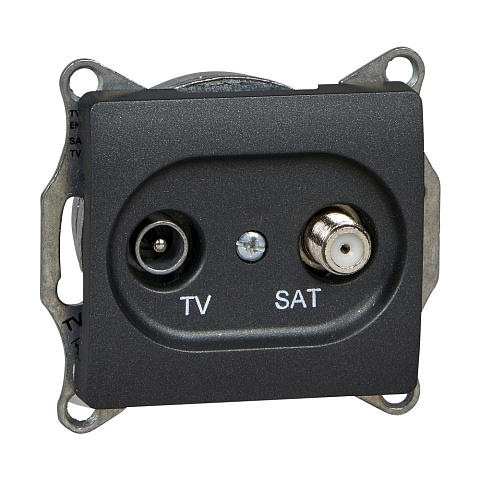 Systeme Electric Glossa Антрацит Розетка TV-SAT оконечная 1DB