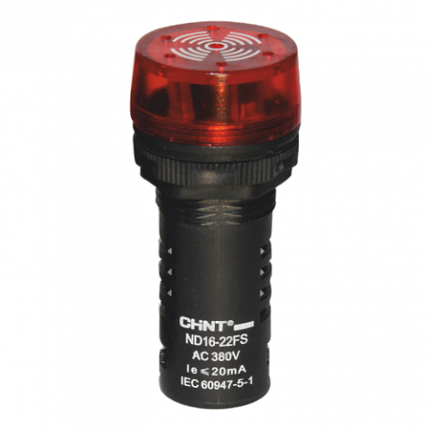 CHINT Сигнализатор звуковой ND16-22F Φ22 мм красный АС220В (R)