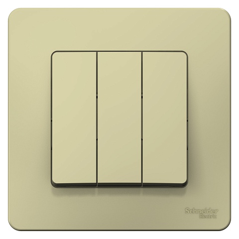 Systeme Electric Blanca внутр Беж Выключатель 3-клавишный (cх.1+1+1), 10А, 250B