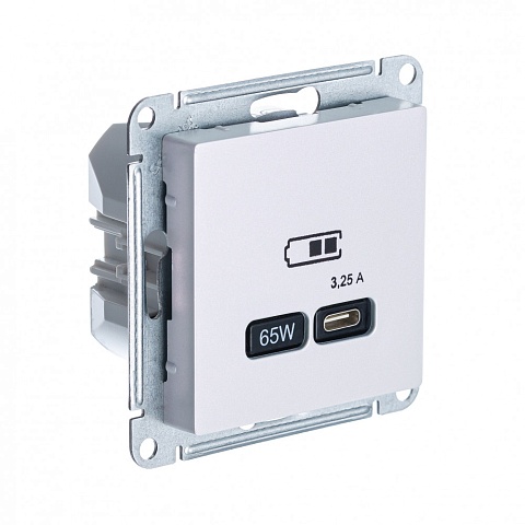 Systeme Electric AtlasDesign Жемчуг USB Розетка тип-C 65W высокоскор.заряд. QC, PD, мех.