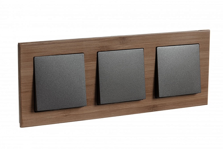 Systeme Electric AtlasDesign Nature Дерево бамбук Рамка 3-ая