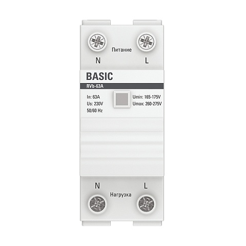 EKF Basic Реле напряжения (сквозное подкл.) RVb-63A