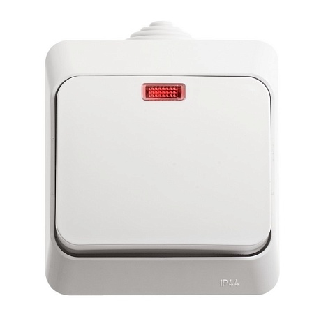 Systeme Electric Этюд наруж Бел Выключатель 1-клавишный с подсветкой IP44