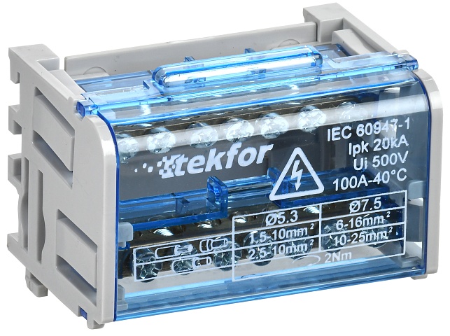 IEK TEKFOR Шины на DIN-рейку (кросс-модуль) ШНК 2х7 L+PEN