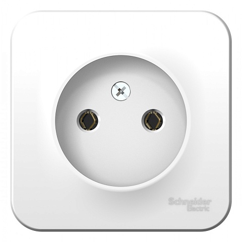 Systeme Electric Blanca наруж Бел Розетка б/з без шторок 16А, 250В, монтажная пластина