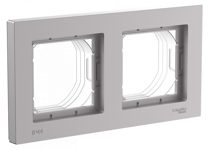 Systeme Electric AtlasDesign Aqua Алюминий Рамка 2-ая, универсальная