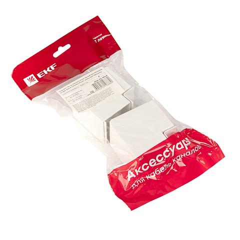 EKF PROxima Поворот 90 гр. (40х40) (4 шт) Plast Белый
