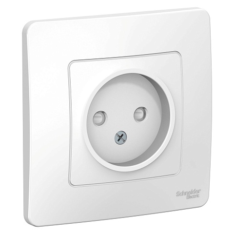 Systeme Electric Blanca внутр Бел Розетка б/з со шторками, 16А, 250В