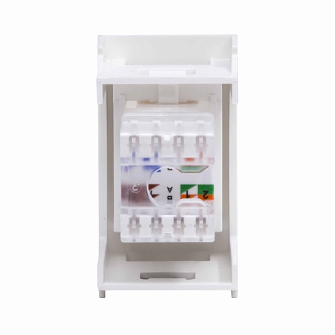 DKC Ком.роз. RJ45 кат.6, 8P8C, Viva, белая, 1мод