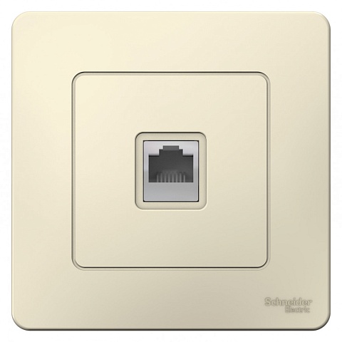 Systeme Electric Blanca внутр Молочная Розетка ТЛФ RJ11