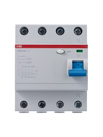 ABB F204AC УЗО 4Р 25A 500mA (AC)
