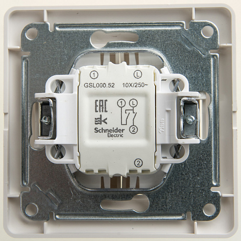 Systeme Electric Glossa Перламутр Выключатель 2-клавишный, сх.5, 10АХ (в сборе)