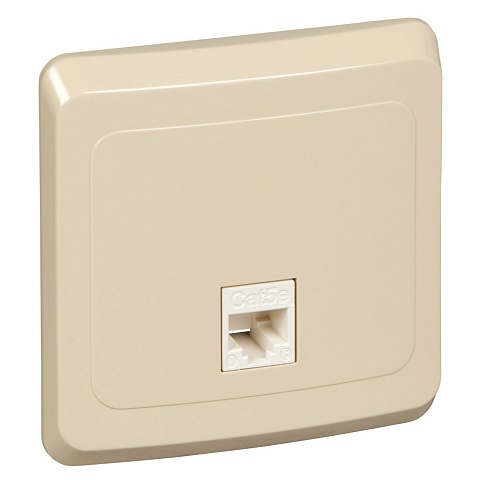 Systeme Electric Этюд Крем Розетка компьютерная 1-ая кат.5е (RJ45)