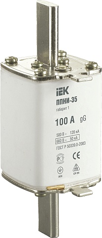 IEK Плавкая вставка предохранителя ППНИ-35, габарит 1, 100А