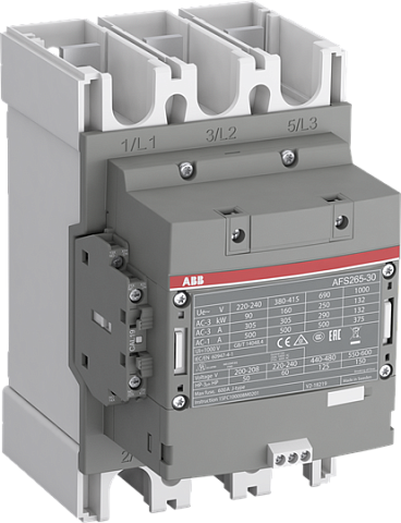 ABB Контактор AFS265-30-12-34 для систем безопасности, с универсальной катушкой управления 250-500В AC/DC с интерфейсом для подключения ПЛК
