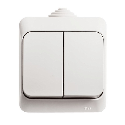 Systeme Electric Этюд наруж Бел Выключатель 2-клавишный IP44