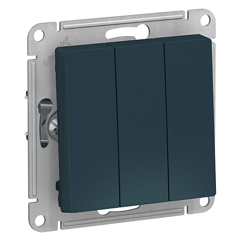 Systeme Electric AtlasDesign Изумруд Выключатель 3-клавишный сх.1+1+1, 10АХ, механизм