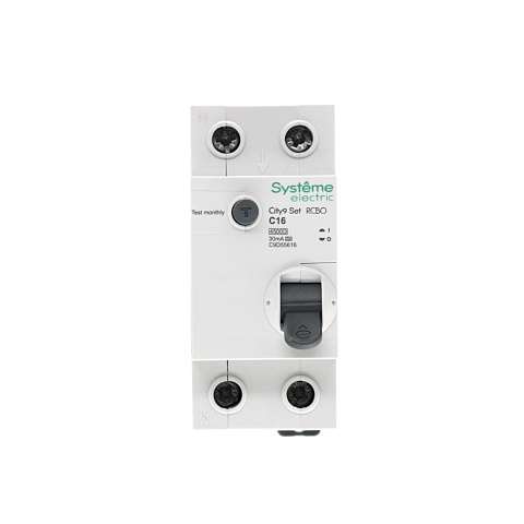Systeme Electric City9 Set Авт. выкл. диф. тока (АВДТ) 1P+N С 16А 4.5kA 30мА Тип-A 230В