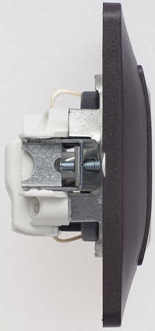 Systeme Electric Glossa Шоколад Розетка с/з, 16А (в сборе)
