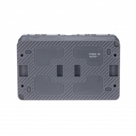Systeme Electric AtlasDesign Profi54 Наруж Антрацит Розетка 2-ая с/з со шт., 16А 250B