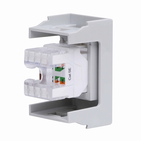 DKC Розетка RJ-45 кат.5E,Viva,1 мод.,сер