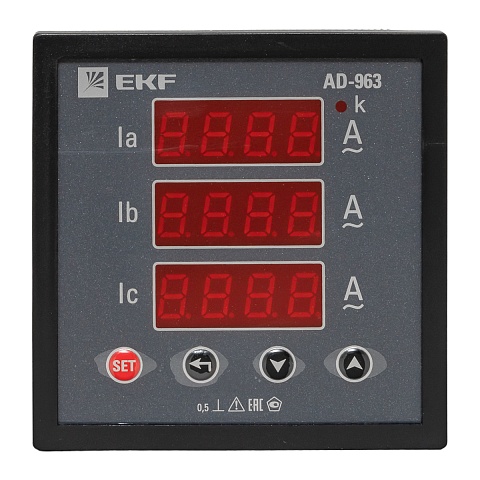EKF PROxima Амперметр AD-963 цифровой на панель (96х96) трехфазный
