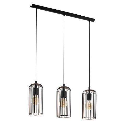 Eglo 49645 Подвес ROCCAMENA, 3х60W (E27), L730, B130, H1100, сталь, черный, медь